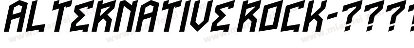 ALTERNATIVE ROCK字体转换
